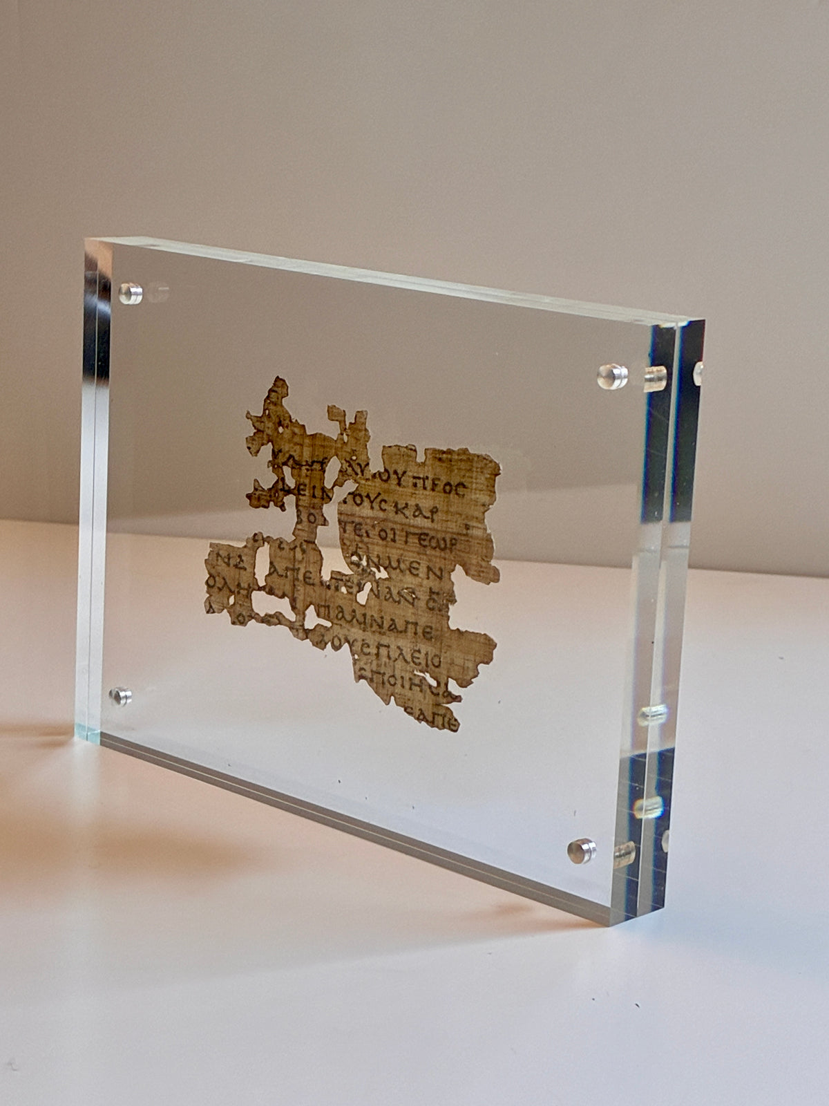 "But last of all he sent..." | Matthew 21 | Papyrus 104 Replica | 2nd Century Biblical Manuscript