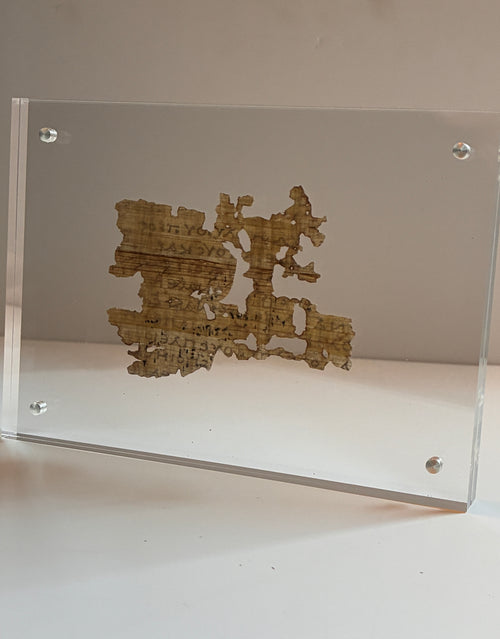 "But last of all he sent..." | Matthew 21 | Papyrus 104 Replica | 2nd Century Biblical Manuscript