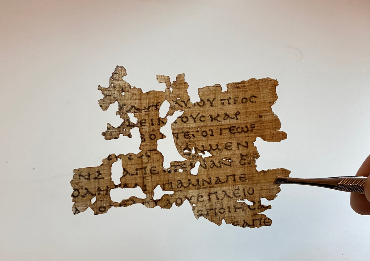 "But last of all he sent..." | Matthew 21 | Papyrus 104 Replica | 2nd Century Biblical Manuscript