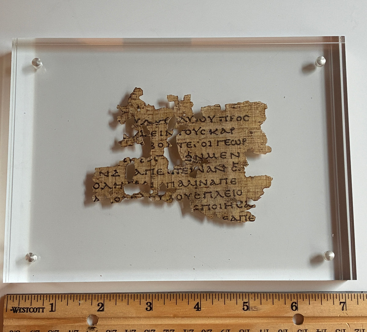 "But last of all he sent..." | Matthew 21 | Papyrus 104 Replica | 2nd Century Biblical Manuscript