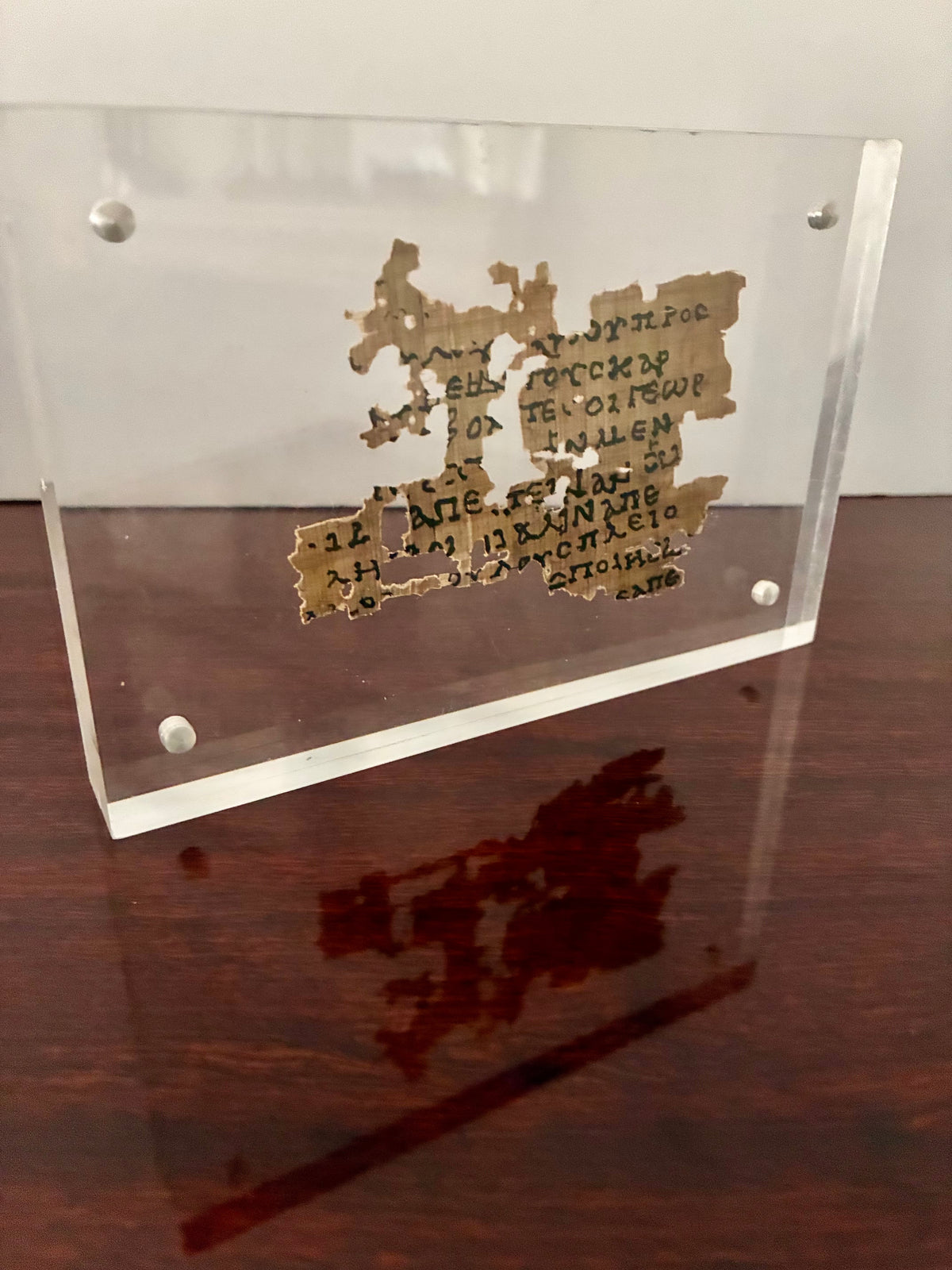 "But last of all he sent..." | Matthew 21 | Papyrus 104 Replica | 2nd Century Biblical Manuscript