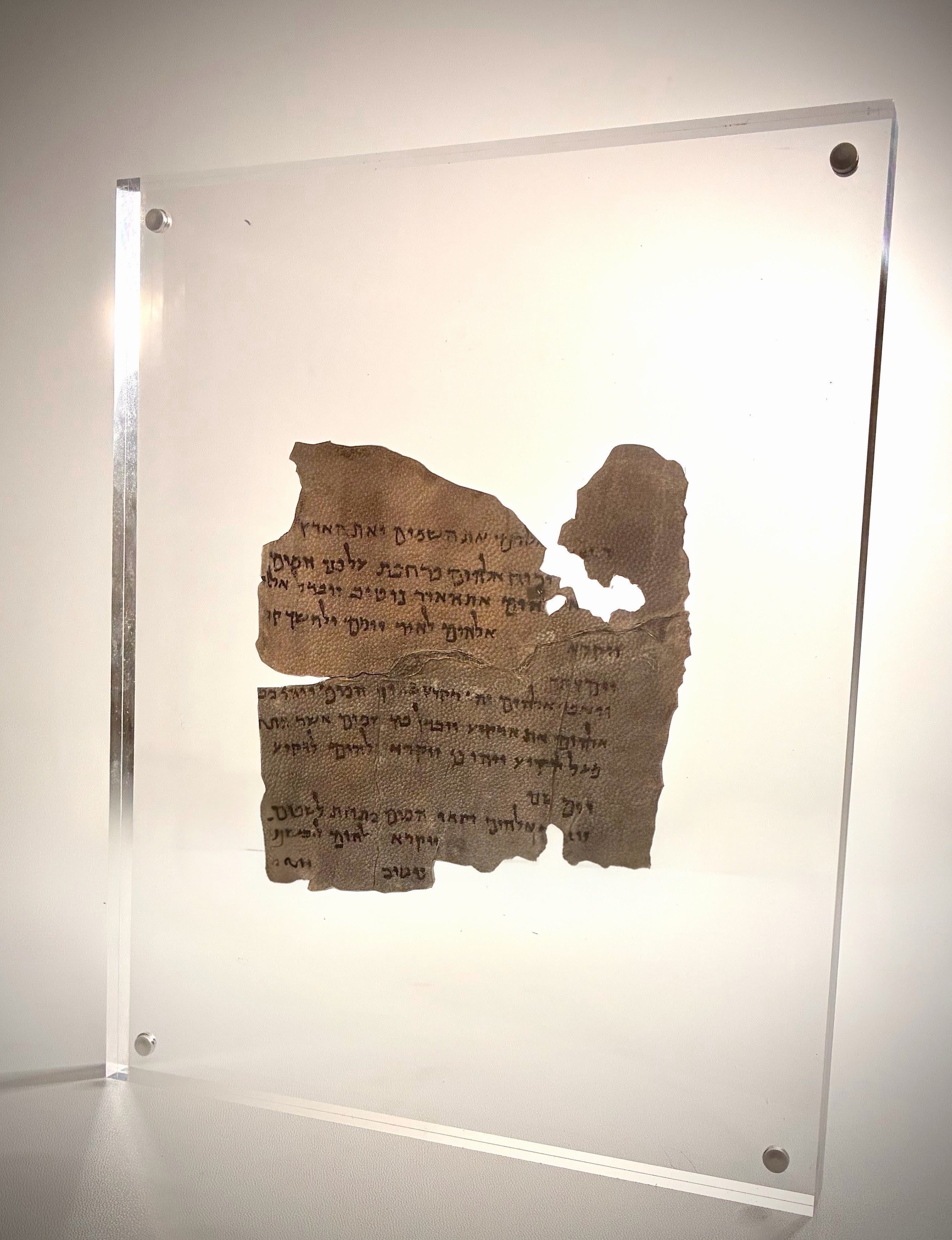 Genesis 1 Dead Sea Scroll Replica on Real Goat Vellum | "In the Beginning God Created..."