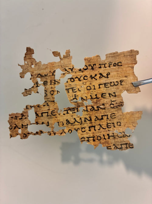 "But last of all he sent..." | Matthew 21 | Papyrus 104 Replica | 2nd Century Biblical Manuscript