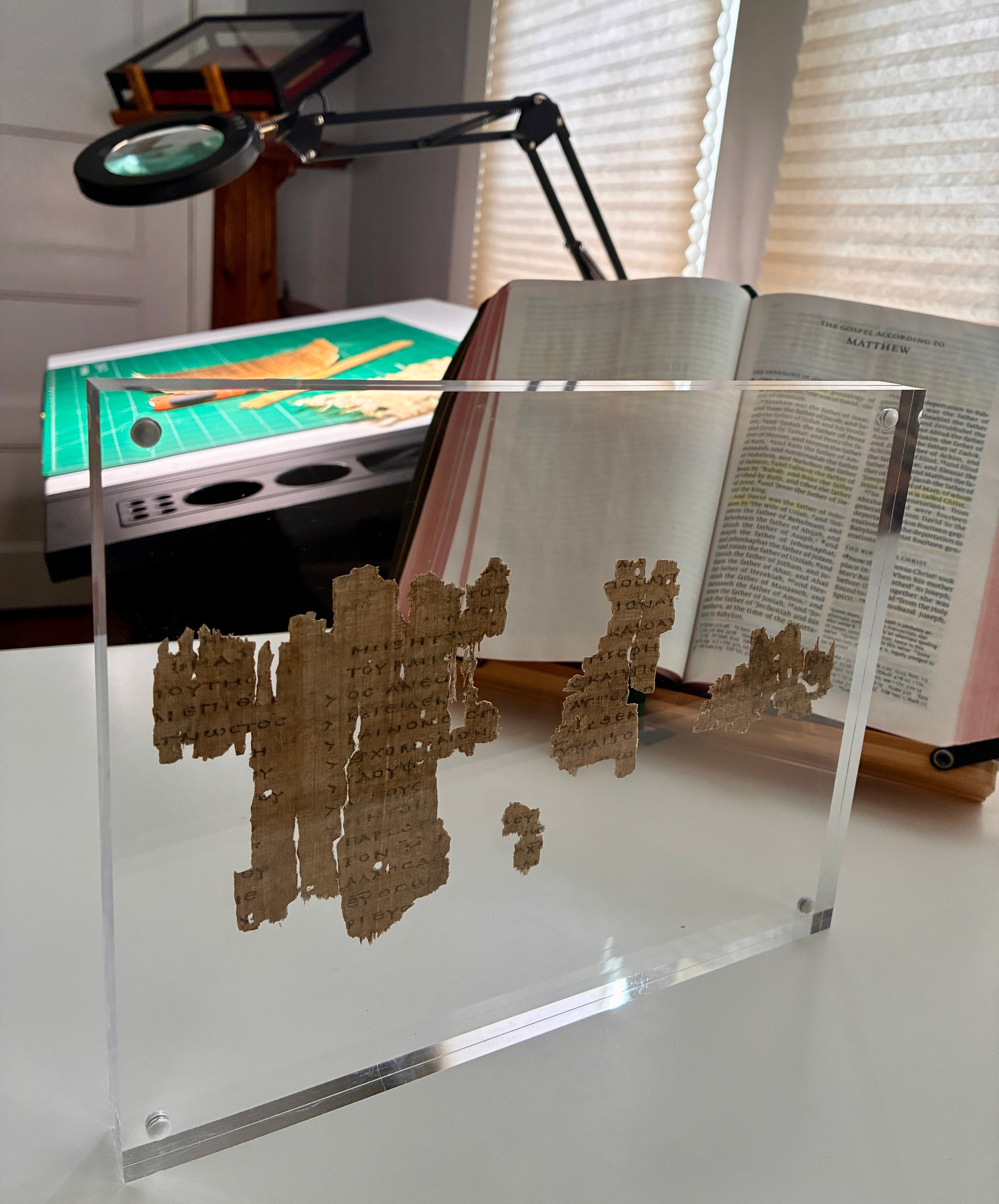 Irenaeus Papyrus Replica | P.Oxy. 405 | Baptism of Jesus | Matt. 3:16–17 | Early Church Father