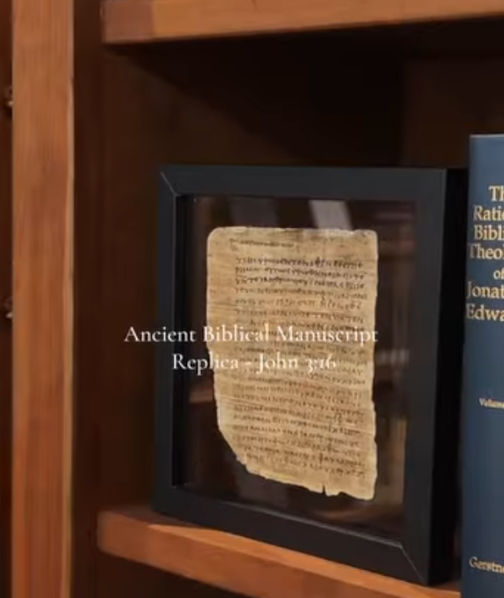 John 3:16 "For God So Loved the World"  Papyrus 66 |  Master-crafted Replica