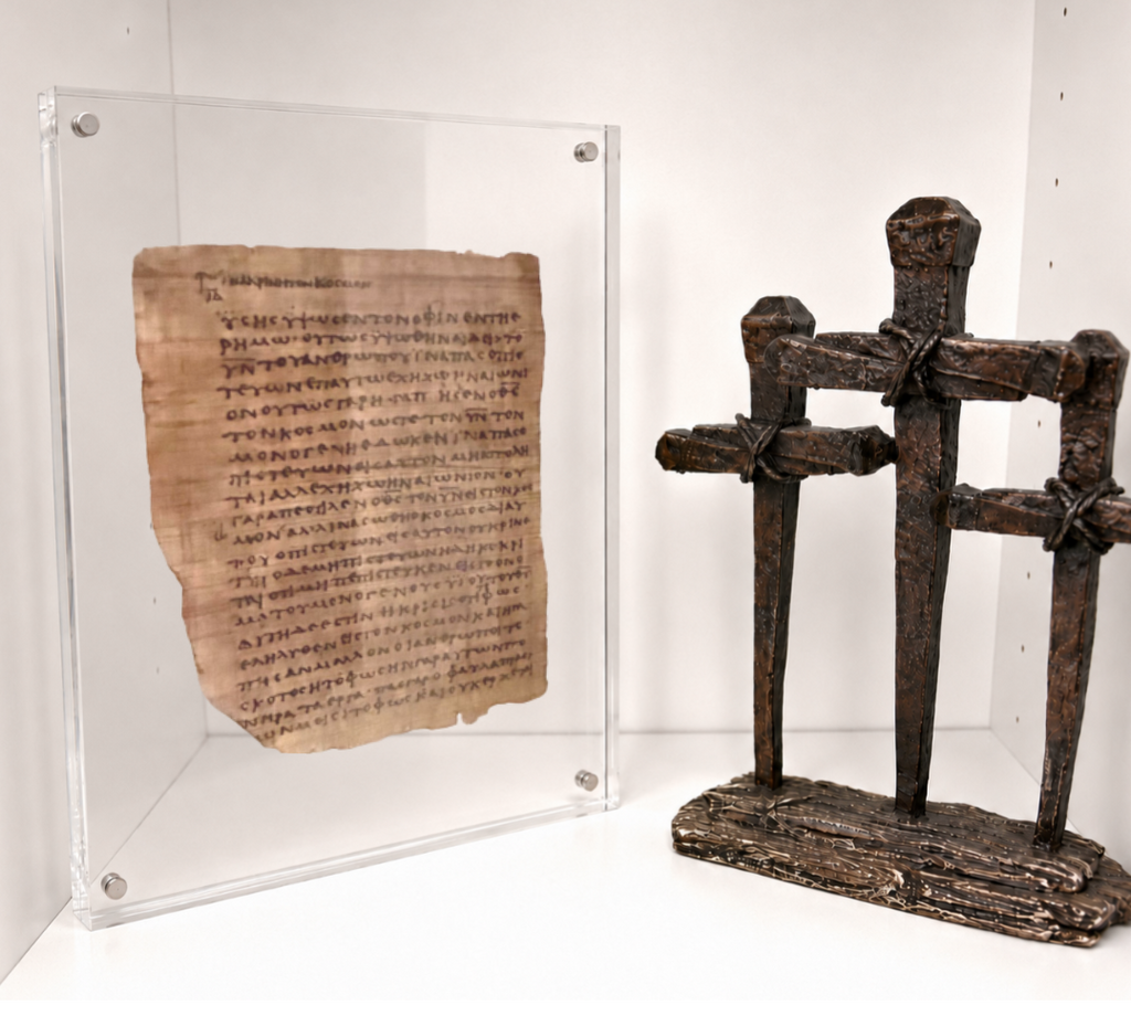 John 3:16 "For God So Loved the World"  Papyrus 66 |  Master-crafted Replica